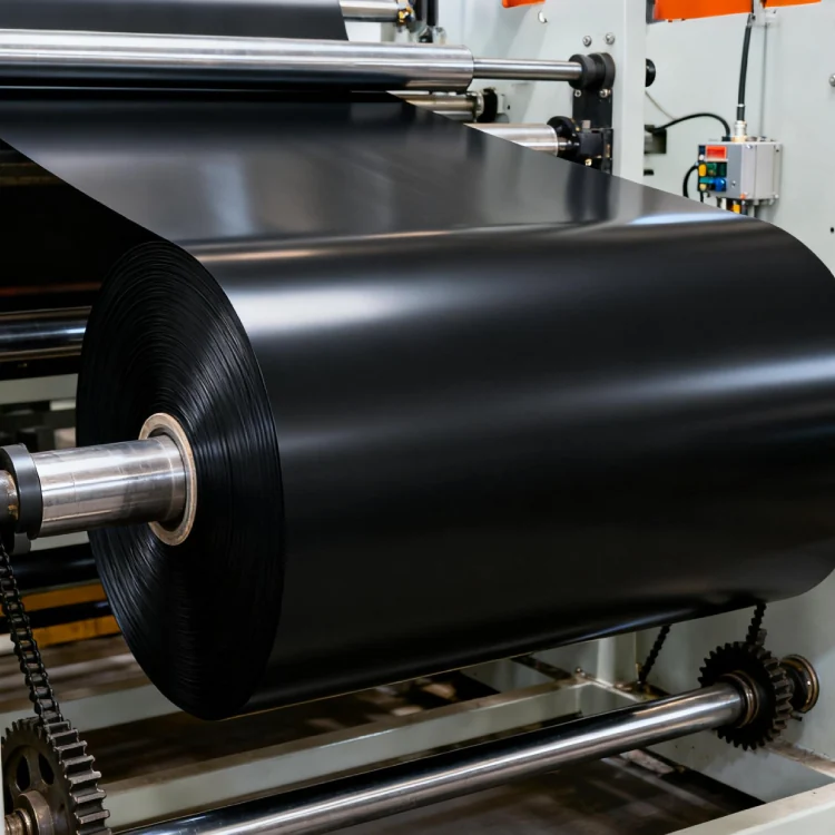 Black PP roll for electronics packaging applications